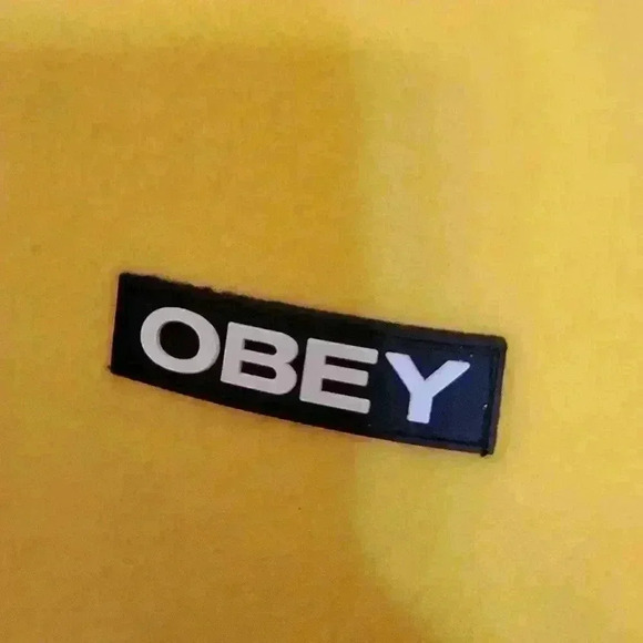 Obey Womens Half Zip Fleece Jacket Size Small Colorblock Kangaroo Pocket - Picture 10 of 12